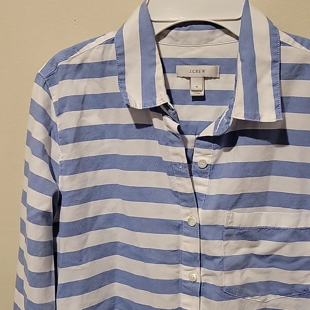 ❤️ J CREW POPOVER CAMP SHIRT / TOP, 4